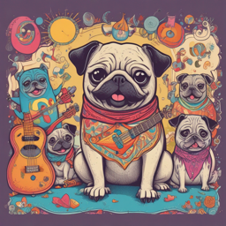 Pug with a Band