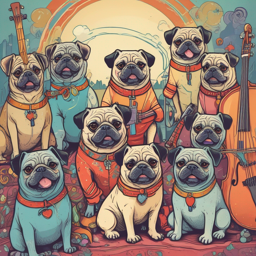 Pug with a Band