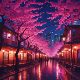 Cherry Blossoms Falling