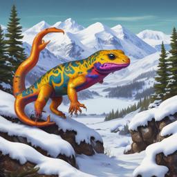 Skiing Dreams of the Magic Rainbow Salamander