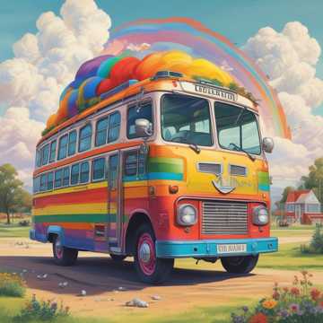 Little Ellis' Rainbow Bus