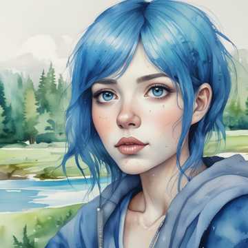 Emma the Blue Haired Girl