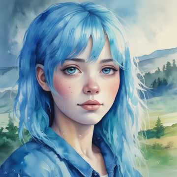 Emma the Blue Haired Girl