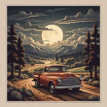 Moonlight and Pickup Trucks