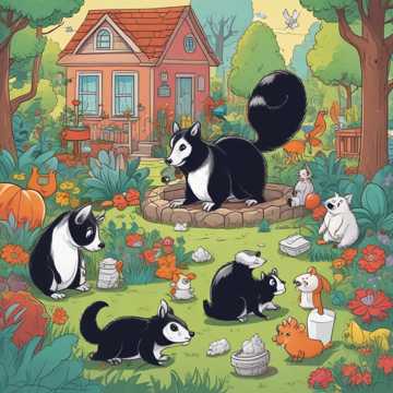 Skunks in the Back Yard