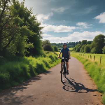 Bloke, bike, bird