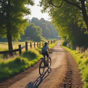 Bloke, bike, bird