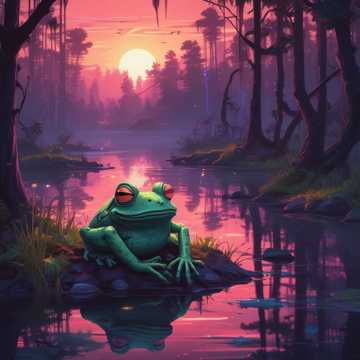 Lonely Frog at Dawn