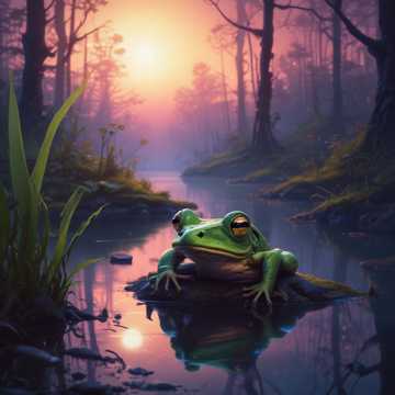 Lonely Frog at Dawn