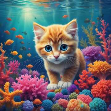 Kitten Under the Sea