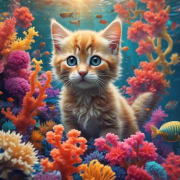 Kitten Under the Sea