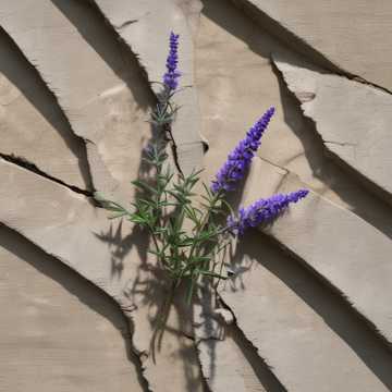 Lavendelblüten in der Ritze