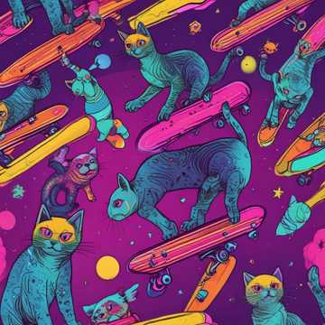 Cat Skateboarding Extravaganza