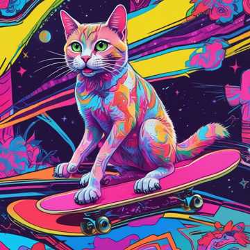 Cat Skateboarding Extravaganza