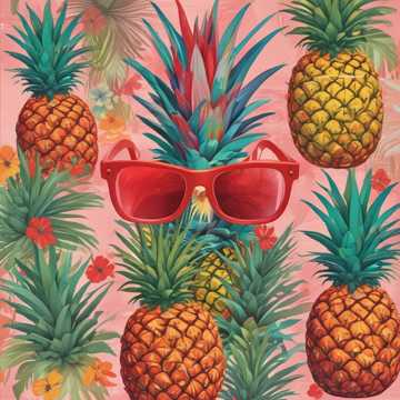 Red Glasses and Pineapples