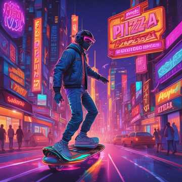 Neon Pizza Delivery