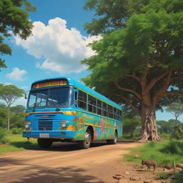 Bus Jet-5 Melaju di Hutan Baluran