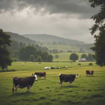 Cows in the Rain