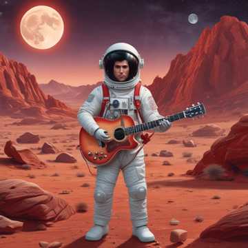 Elvis Flying to Mars