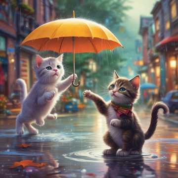 Kittens in the Rain