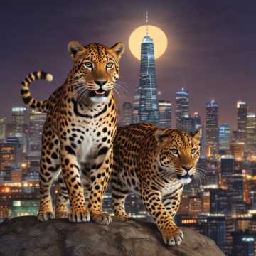 Luki und Fitcho im Leopard