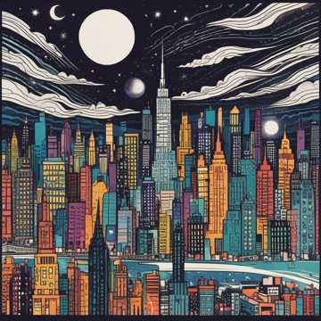 Moonlit Manhattan Serenade