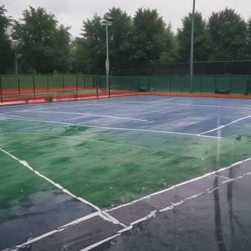 Tennis in the Rain