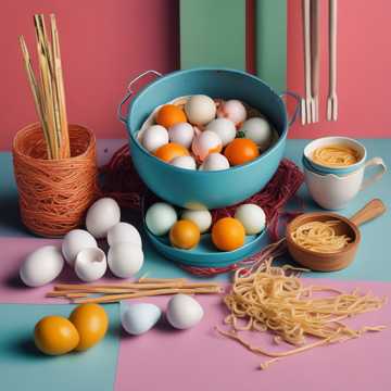 Fried Eggs and Noodles