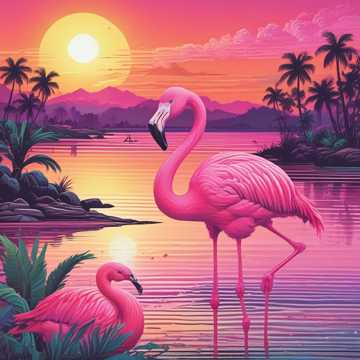 Pink Flamingo 140