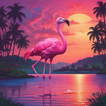 Pink Flamingo 140