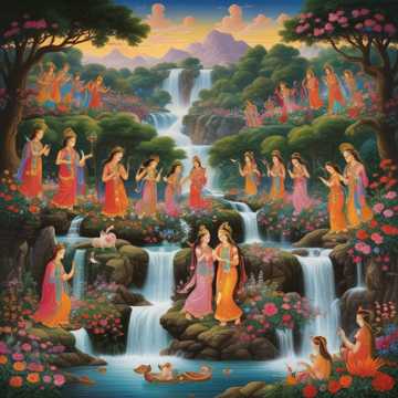 Rādhā aur Kṛṣṇa kā prem, anmol aur pāvan, Har bānsurī kī tān mein, basī hai unki rāsalīlā,