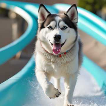 Husky's Big Splash