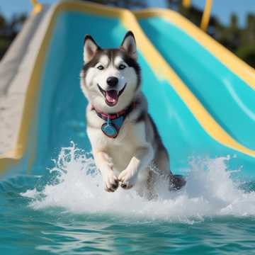 Husky's Big Splash