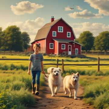 Hairy Dolly and Robert on the Farm