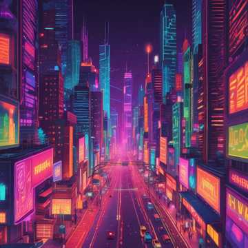 Long Road in Neon