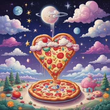 heart shaped pizza's