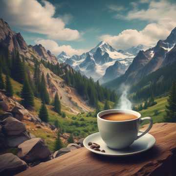 Morning Coffee in the Alps