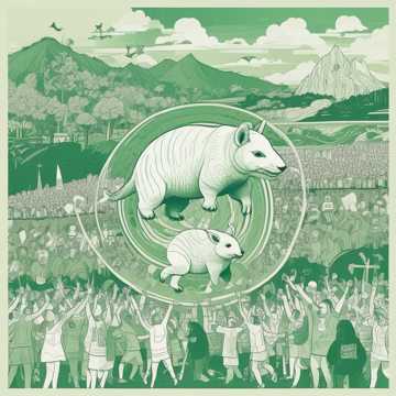 Wombats in Green and White