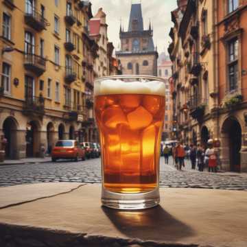 Beer and Iced Tea in Prague