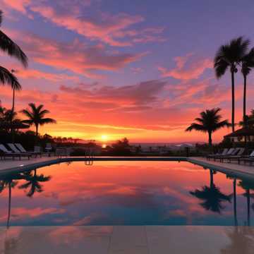 Poolside Conversation