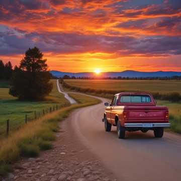 Country Girl and Her Truck