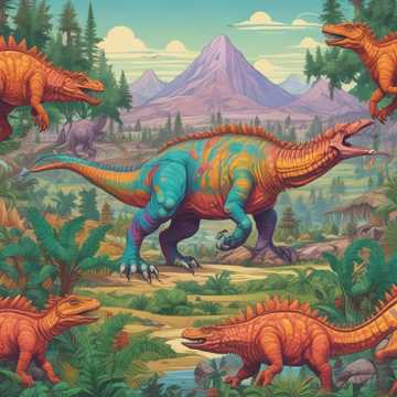 Dinosaurs with Long Hair