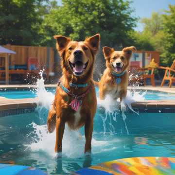 Dogs in the Pool