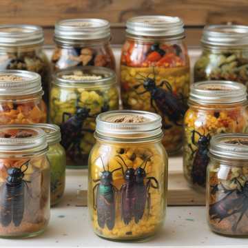 Pickled Crickets in a Jar