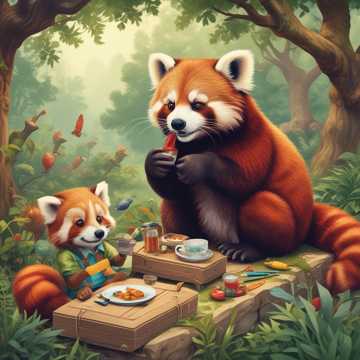 Peachy Keen Red Pandas