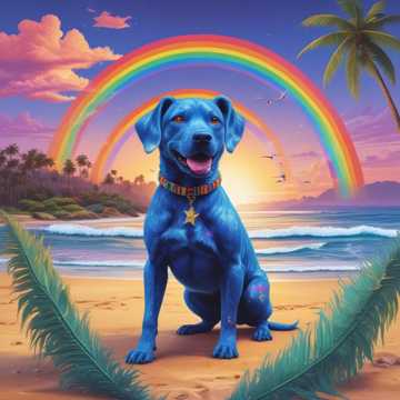 Blue Alien Dog