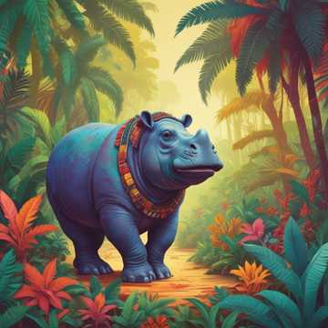 Hippo in the Jungle