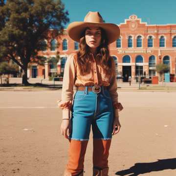 Cowgirl at School