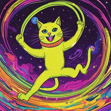 摇滚 外星柠檬黄猫咪