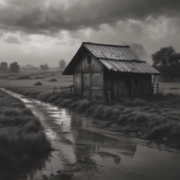 Rainy Day at Burr Ridge Market